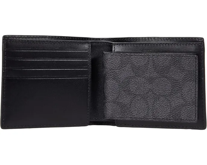 COACH 3-in-1 in Signature с вынимаемым блоком для документов и отделениями для купюр