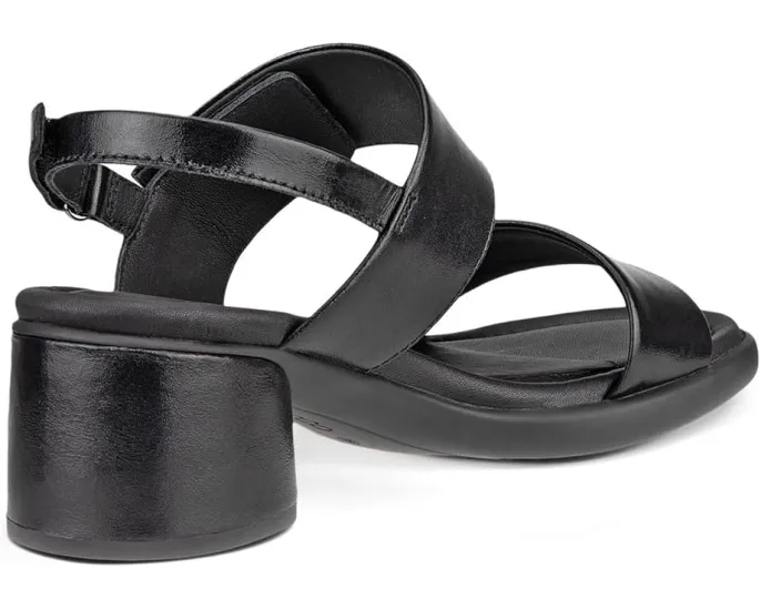 ECCO Босоножки Sculpted 35 Luxe Strap с открытым носком и каблуком-столбиком черные