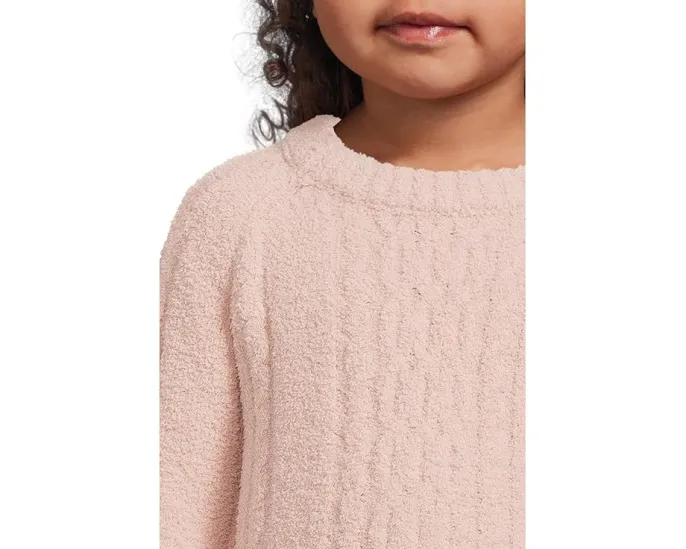 Детский свитер Barefoot Dreams CozyChic Sporty Rib Cable с рельефным узором