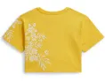 Хлопковая футболка Polo Ralph Lauren Kids свободного кроя с цветочным принтом