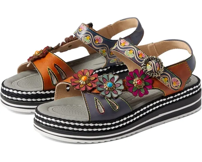 Босоножки Laga на платформе с цепочками и стразами