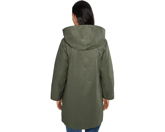 Двустороннее пальто с капюшоном из хлопка и нейлона Eileen Fisher