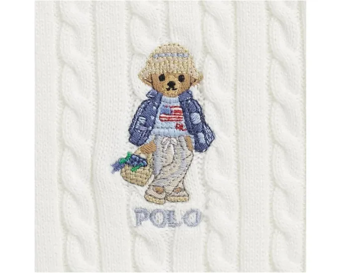 Кардиган с V-образным вырезом и жаккардом с медвежонком Polo Ralph Lauren Kids для детей постарше
