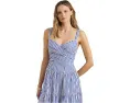 Платье Striped Cotton Broadcloth Tiered в полоску с запахом Lauren Ralph Lauren