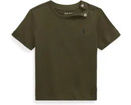 Футболка Polo Ralph Lauren из хлопкового джерси с круглым вырезом для младенцев