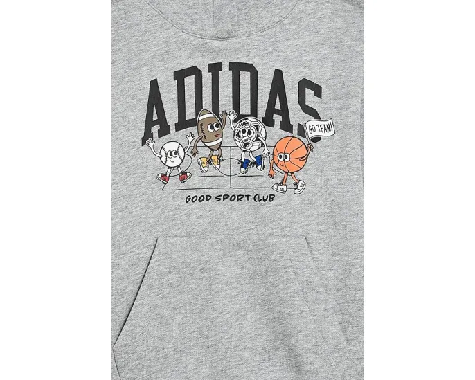 Adidas детский костюм из флиса Graphic Heather с принтом