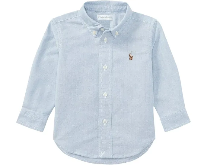 Polo Ralph Lauren Kids Рубашка из хлопкового оксфорда для младенцев