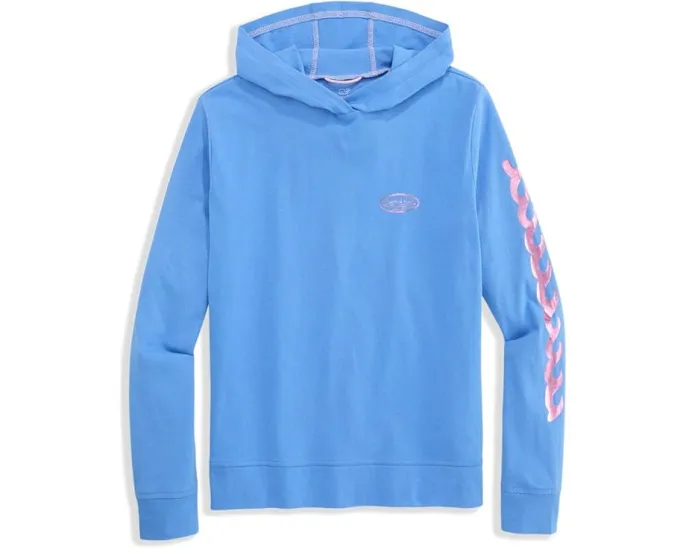 Футболка Vineyard Vines Kids Hoodie Tee с капюшоном и длинными рукавами