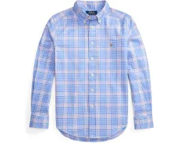 Клетчатая оксфордская рубашка с функциональными свойствами Polo Ralph Lauren Kids для малышей и детей