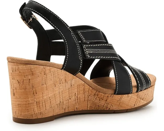 Сандалии Clarks Sabina Sling на пробковом клине с регулируемым ремешком