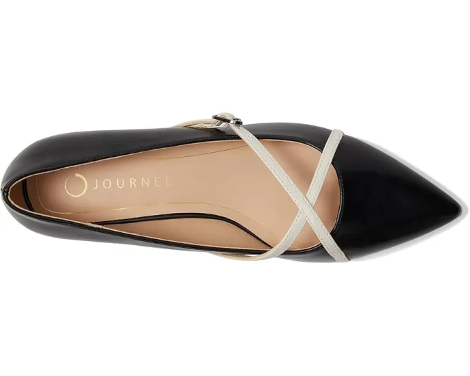 Туфли Camby на устойчивом каблуке с перекрестными ремешками и заостренным носком