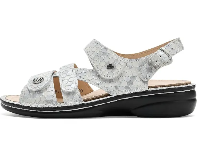Сандалии Finn Comfort Gomera-S Bianco Esandra с кожаным верхом и регулируемыми ремешками