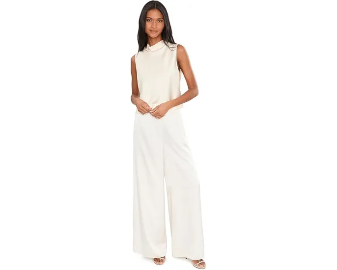 Кроп-топ Vince с капюшоном из атласной ткани