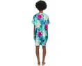 Natori пижамная рубашка Viva Printed Satin Sleepshirt с цветочным принтом