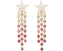 Серьги Kate Spade New York Cosmos Star Fringe с кубическим цирконием