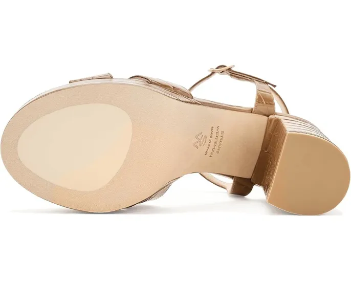 Сандалии Stuart Weitzman Dayna Platform на платформе и квадратном каблуке