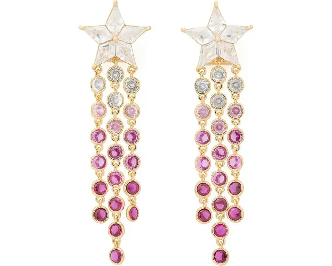 Серьги Kate Spade New York Cosmos Star Fringe с кубическим цирконием