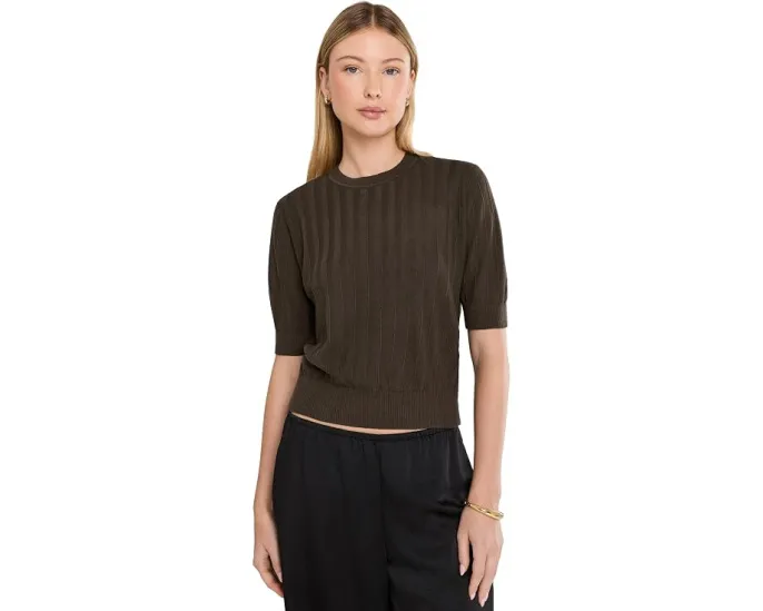 Джемпер Britney Cotton Pointelle Madewell с коротким рукавом