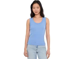 Майка NIC+ZOE Petite с ребристым узором и глубоким вырезом лодочкой