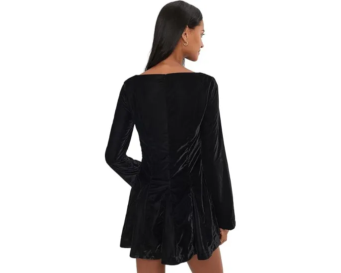 Мини-платье Free People Linney Velvet Mini из бархата с V-образным вырезом