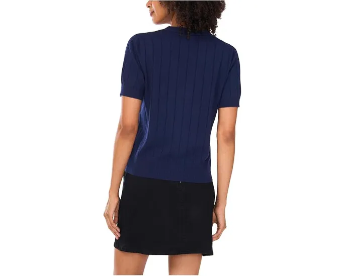 Кардиган Vince Camuto с V-образным вырезом и карманами из ребристой ткани