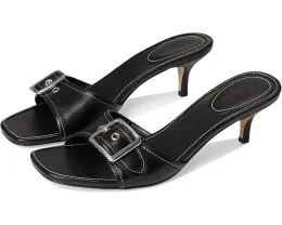 Кожаные босоножки COACH Margot на низком каблуке с пряжкой