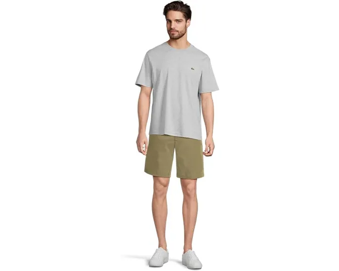 Футболка Lacoste из хлопка с коротким рукавом и вышитым крокодилом