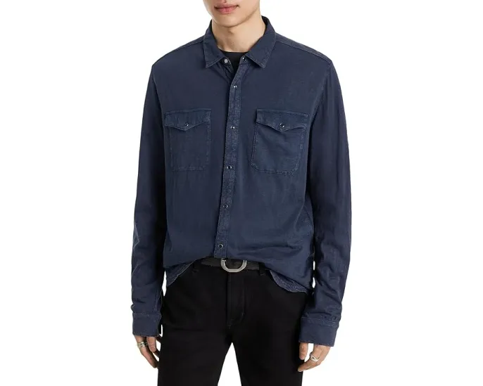 Рубашка John Varvatos Arvon Western с накладными карманами