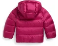 Детская куртка Polo Ralph Lauren Kids с капюшоном и металлическим эффектом на пуховом утеплителе