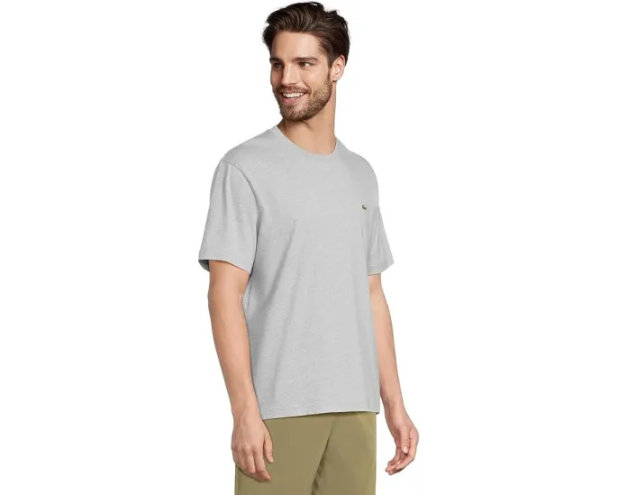 Футболка Lacoste из хлопка с коротким рукавом и вышитым крокодилом