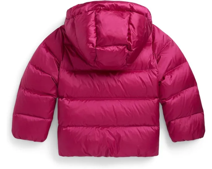 Детская куртка Polo Ralph Lauren Kids с капюшоном и металлическим эффектом на пуховом утеплителе