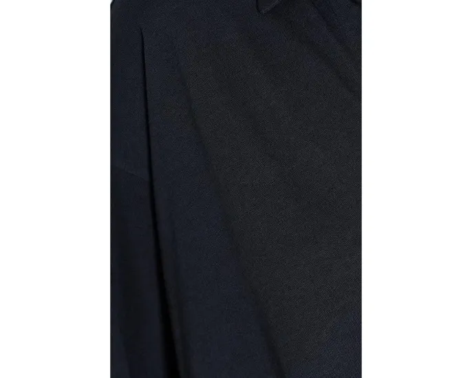 Топ Lilla P Faux Wrap Collared с имитацией запаха и длинными рукавами
