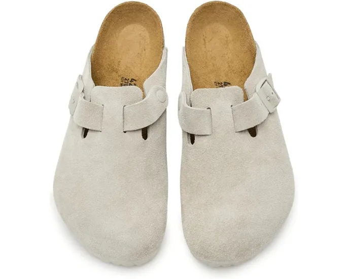 Классические клоги Birkenstock Boston из мягкой замши с анатомической стелькой