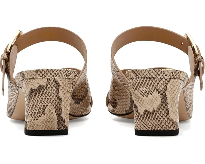 Сланцы Stuart Weitzman Sai Slides 50 на устойчивом каблуке с квадратным носком