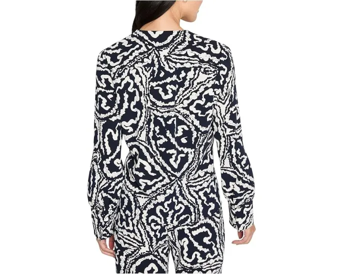 Блузка Indigo Leaf из двойного крепа от NIC+ZOE с воланами