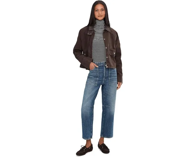 Брюки Madewell Military Darted Barrel In Irmo с широкими штанинами и высокой посадкой
