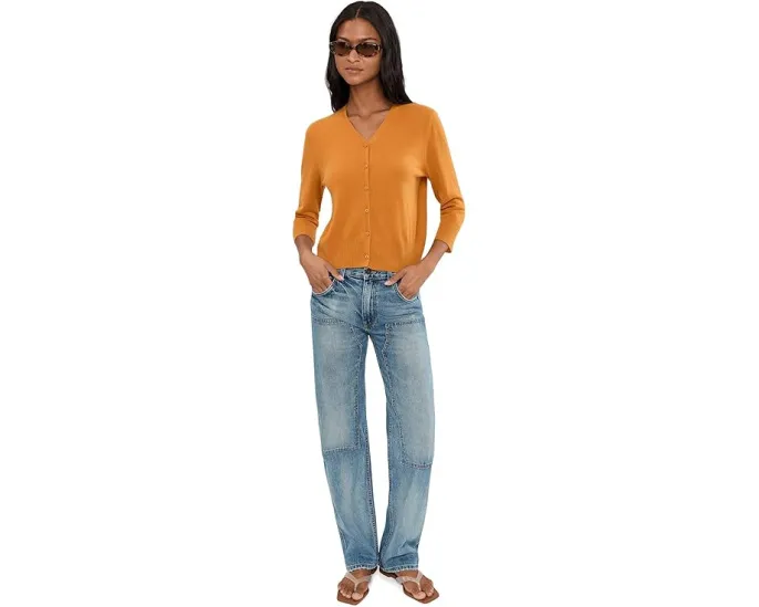 Elbow Sleeve V-Neck Cardi