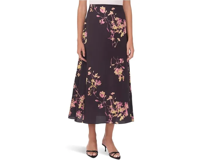 Юбка миди силуэта а-силуэт Vince Camuto в стиле слип