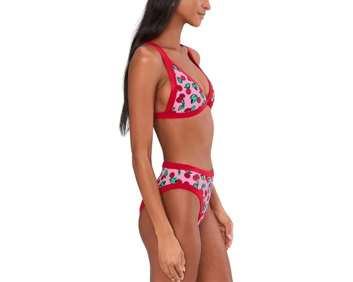 Топ Lanie с принтом вишен и регулируемыми бретелями на кольцах