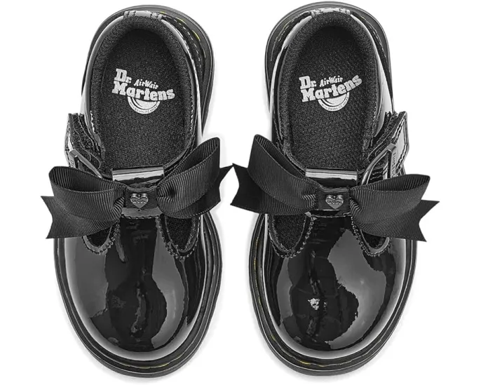 Dr. Martens детские туфли Polley II Bow с бантом на липучке