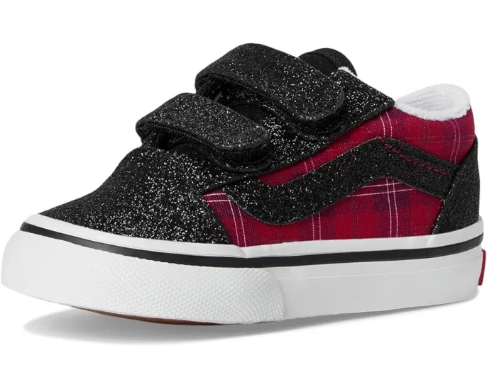 Кроссовки Vans Kids Old Skool V для детей на липучках с усиленным мыском