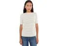 Футболка Petite Striped Stretch Cotton Boatneck Tee от Lauren Ralph Lauren