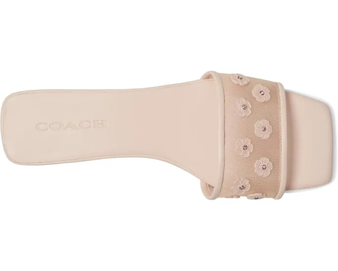 Сандалии Coach с чайной розой плоские