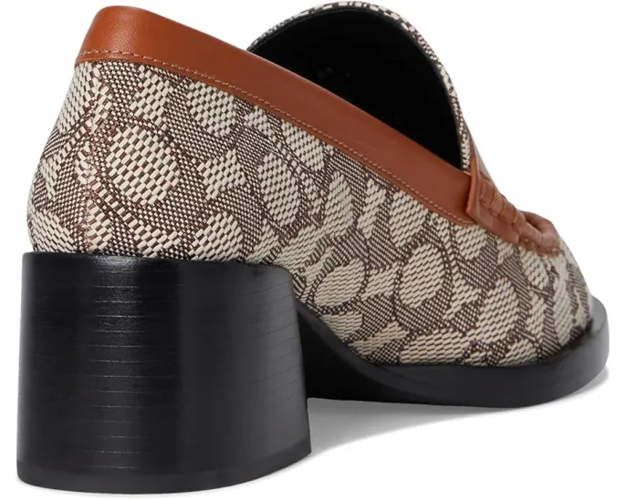 COACH Лоферы Natalie из текстильного жаккарда с квадратным каблуком