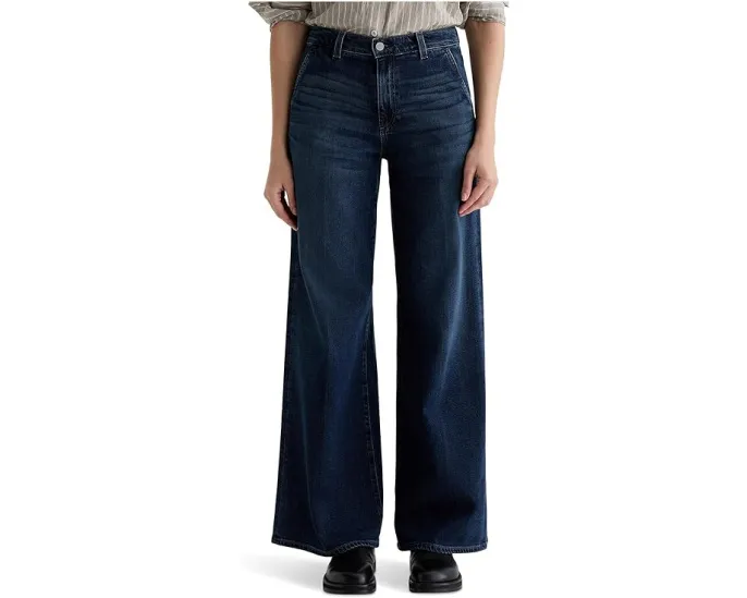 Джинсы AG Jeans Stella Mid Rise Wide Leg Palazzo с широкой штаниной