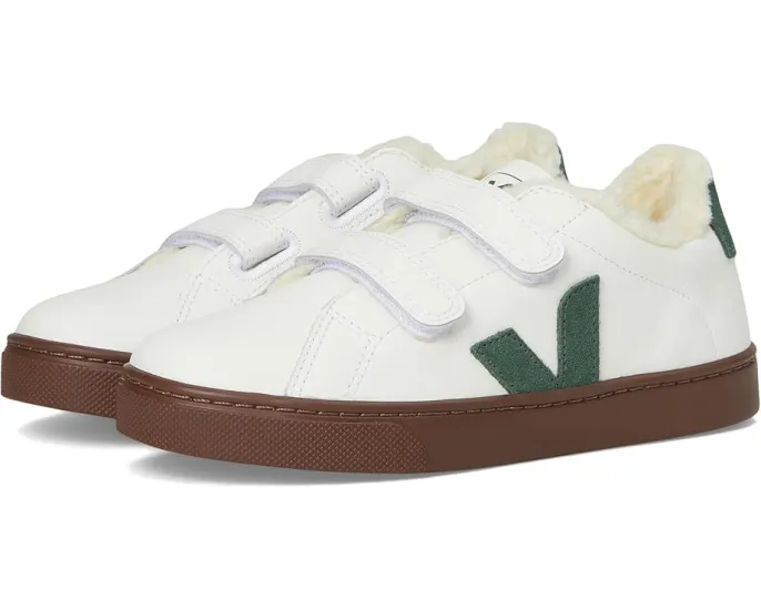 Детские кроссовки VEJA Small Esplar с кожаным верхом и застежкой на липучке