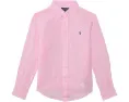 Рубашка Polo Ralph Lauren Kids Linen из льна с длинными рукавами