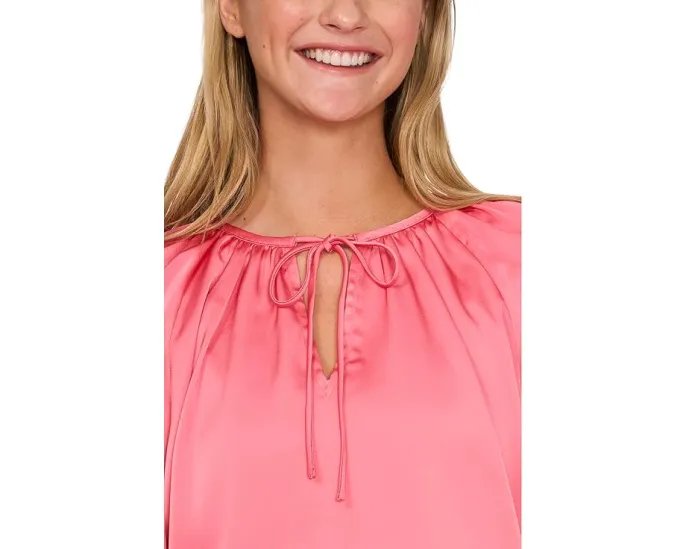 Топ CeCe с длинными рукавами реглан и V-образным вырезом