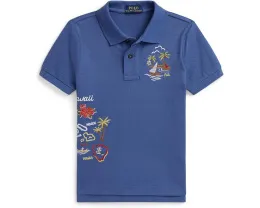 Детская хлопковая поло Polo Ralph Lauren с вышивкой