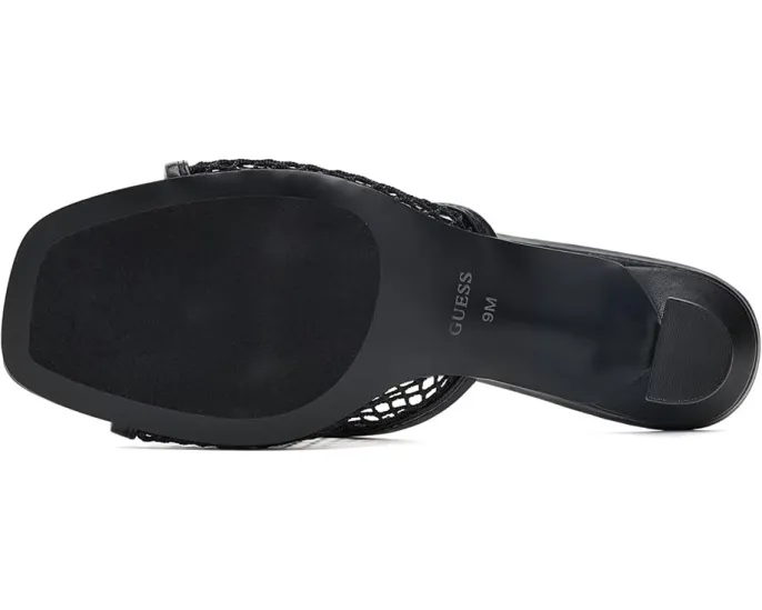 Сандалии Kebba на каблуке с сетчатыми ремешками и расклешенным каблуком GUESS